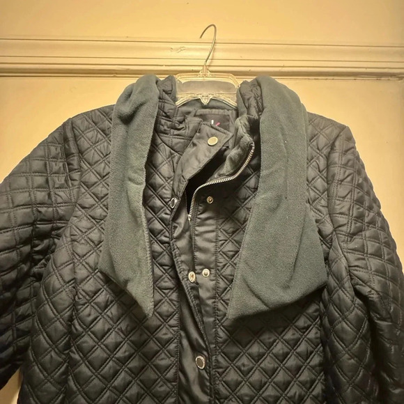 Isaac Mizrahi 3/4 length Navy Coat-Size 12 - Picture 3 of 5